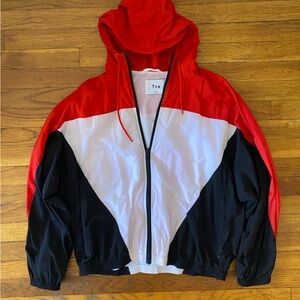 Red white and black Aritzia windbreaker— size M